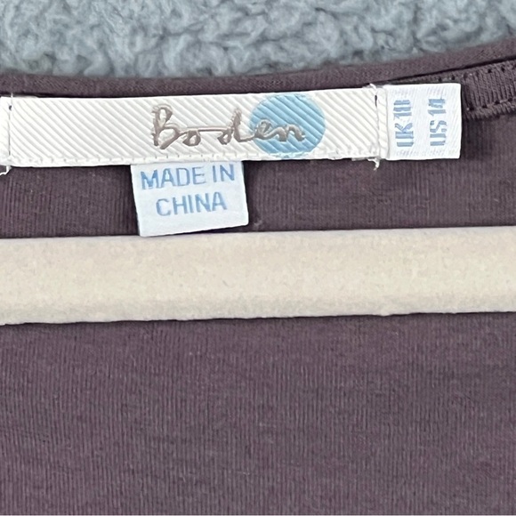 Boden Top Ruffle and Gem Detailed Collar Long Sleeve Muted Light Purple Size 14 - Picture 7 of 9